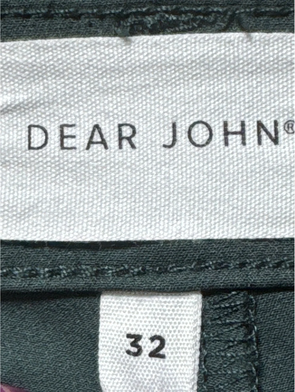 Dear John Cargo Pants in Sleek Slate Green - Size 32